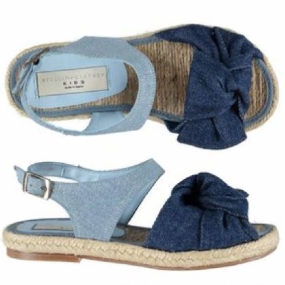 Stella McCartney Rori Denim Espadrille Sandal | Kids 5.5 | NEW - Picture 3 of 5